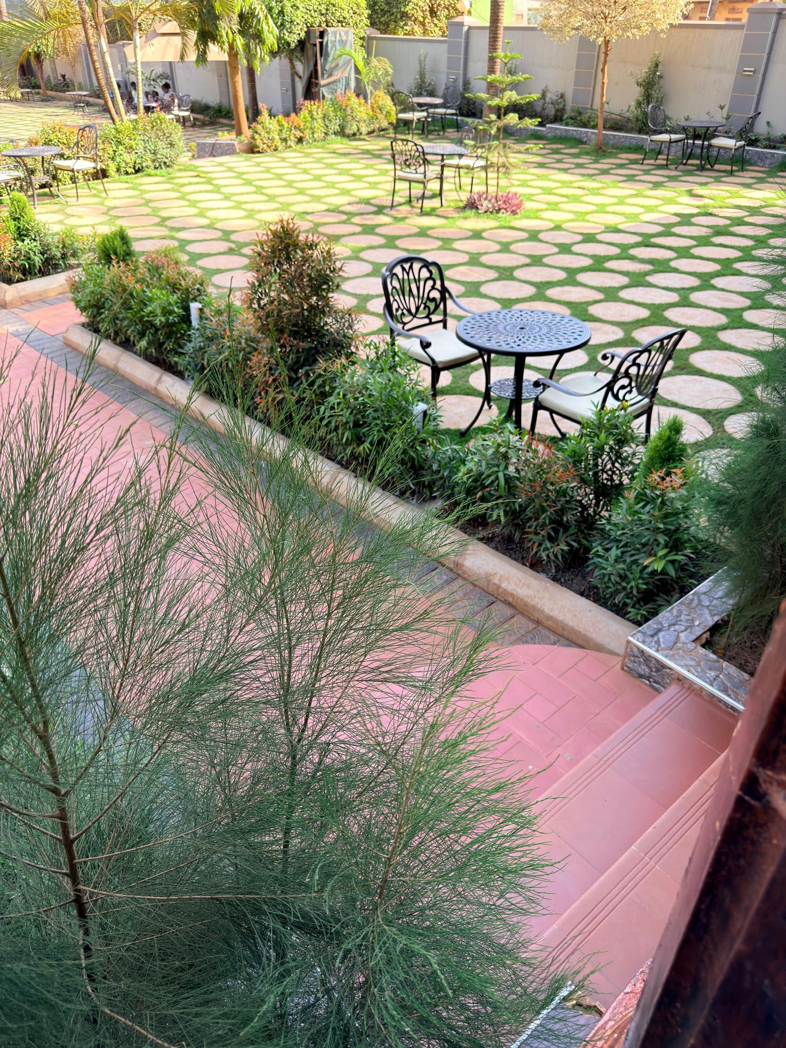 The gardens at Lavanda Hotel Kampala